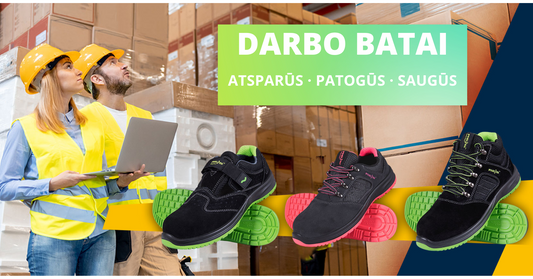 Darbo batai internetu - lengvi, kvėpuojantys, su apsaugomis. Skirtingi modeliai batų darbui: pusbačiai, sandalai, vasariniai batai, žieminiai batai, kedai, auliniai batai, su apsaugomis. Apžiūrėkite el. parduotuvėje.