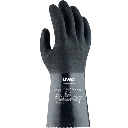 Apsauginės nitrilinės pirštinės UVEX U-CHEM 3100