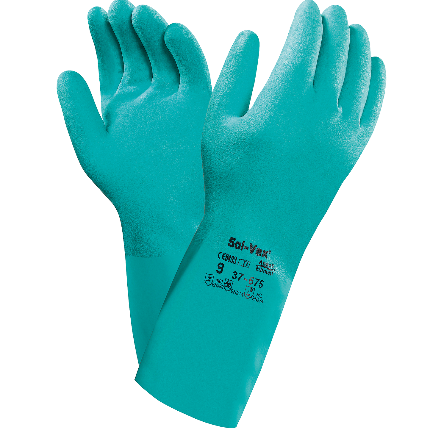 Nitrilinės cheminėms medžiagoms atsparios pirštinės Ansell Solvex® 37-675 (12 porų)