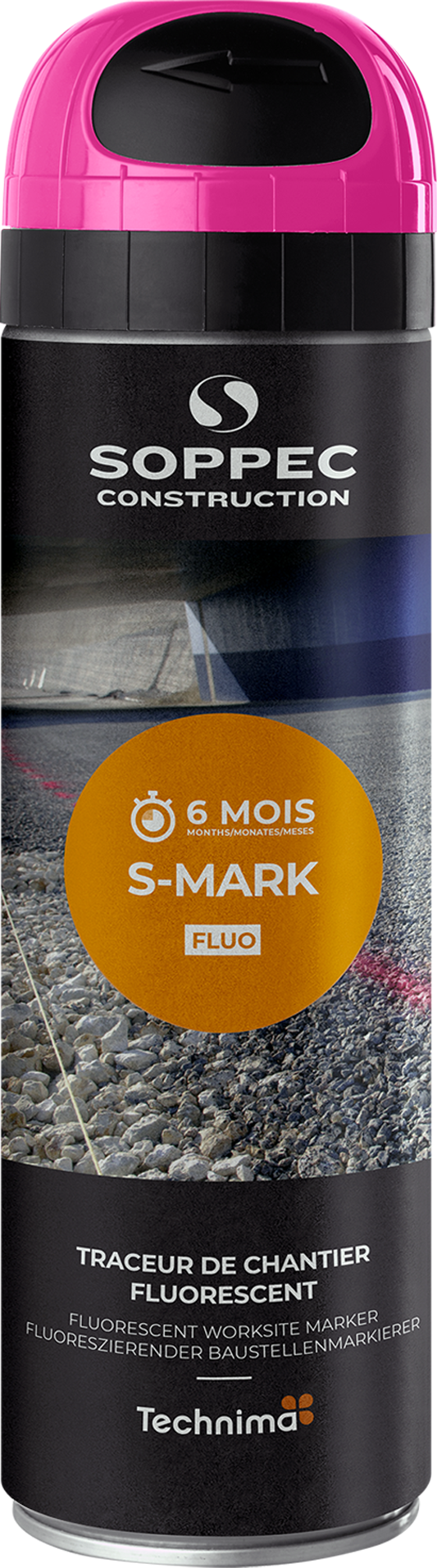 Atspindintys šviesą žymėjimo dažai SOPPEC S-MARK (5 spalvos)