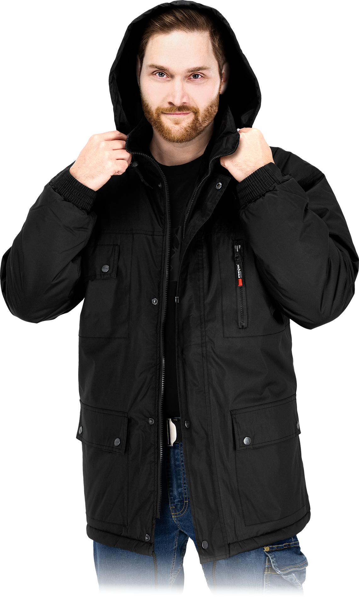 Universali šilta striukė ALASKA BLACK, dydžiai nuo M iki 14XL