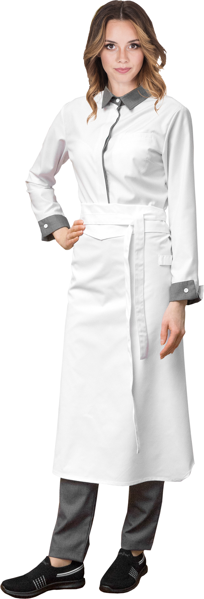 Prijuostė ZAP WHITE, 90 cm x 80 cm