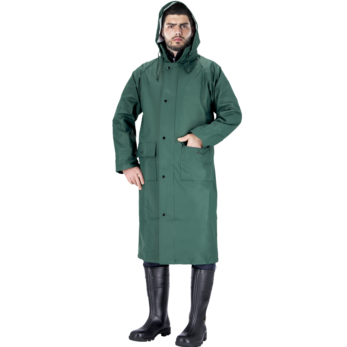Aukštos kokybės lietpaltis PU/PVC GREEN