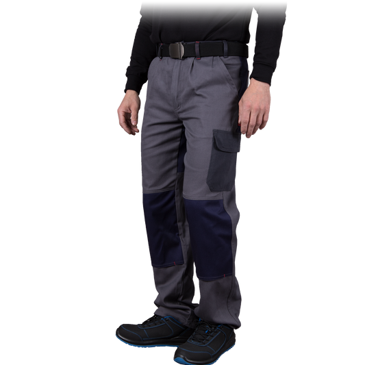 Medvilninės elastingos darbo kelnės BOMER, nevaržo judesių, su elastingos medžiagos intarpais