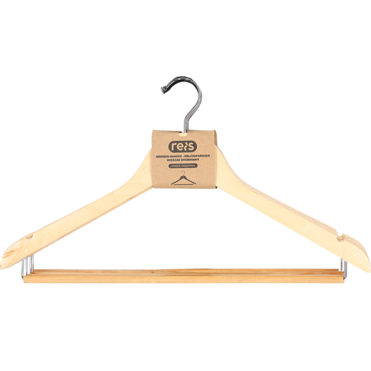 Medinė drabužių pakaba HOME WOOD 005 (5 vnt.), su skersiniu