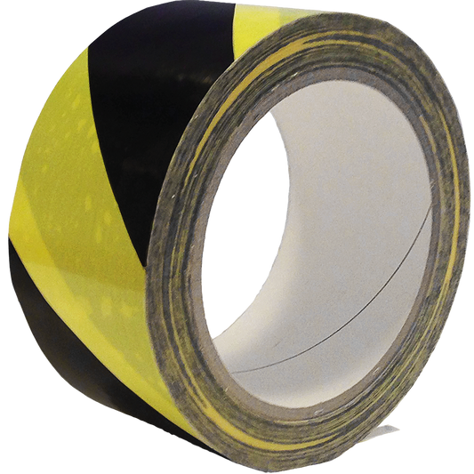 Įspėjamoji lipni juosta – 33 m x 50 mm (dvi spalvos)