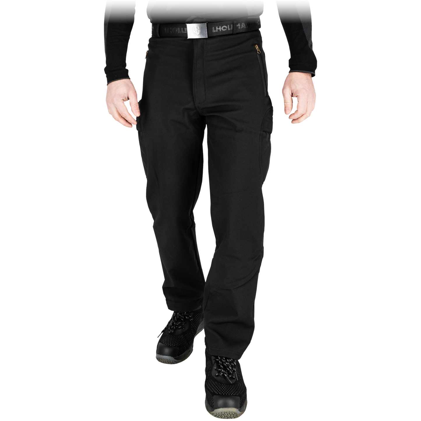 Universalios Softshell tipo kelnės SHELLTANG BLACK, su TPU membrana