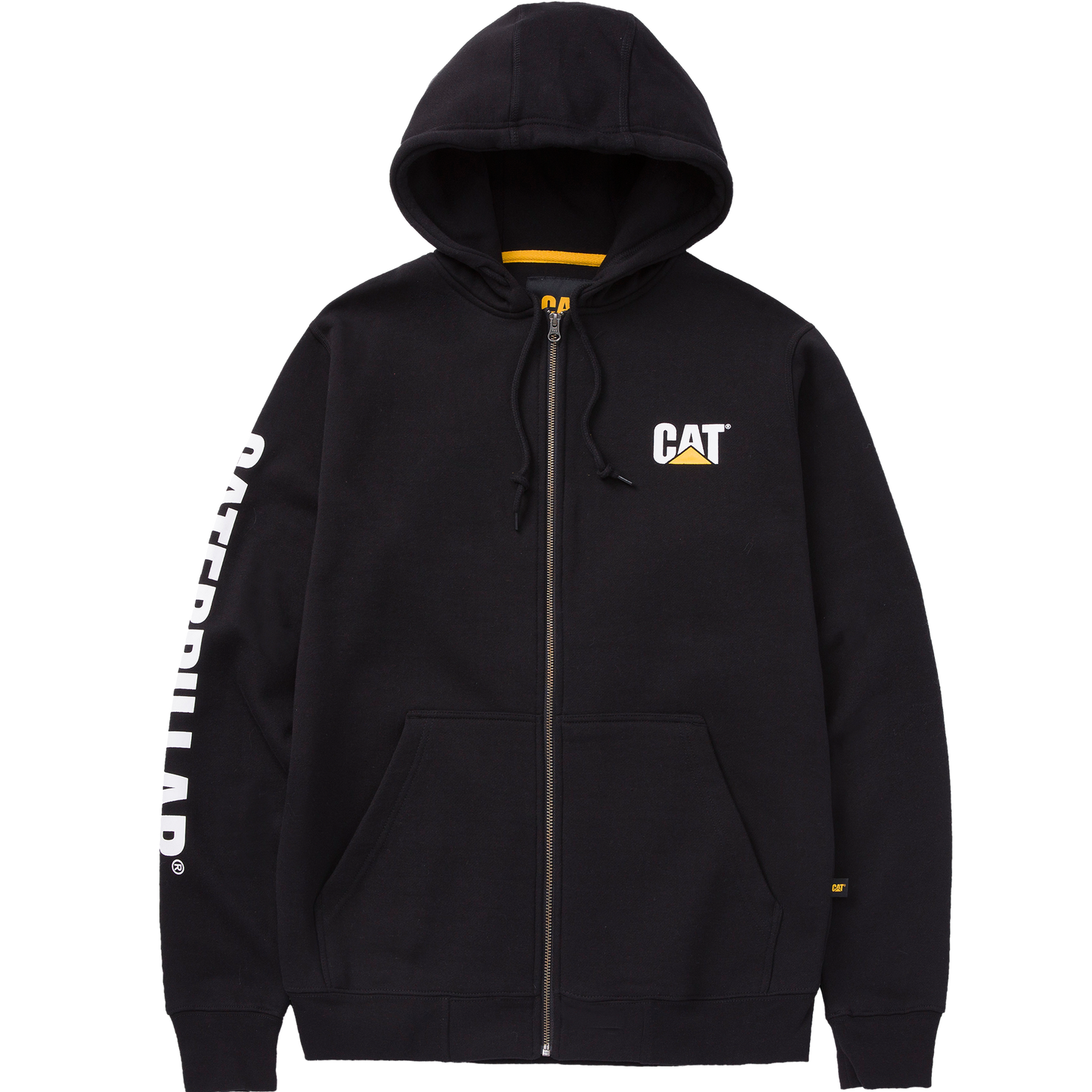 Vyriškas džemperis CATERPILLAR BLACK, su kapišonu ir užtrauktuku