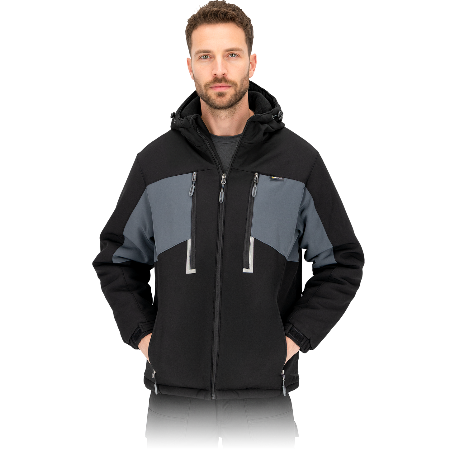 Žieminė pašiltinta darbinė striukė GOSHELL, su kapišonu