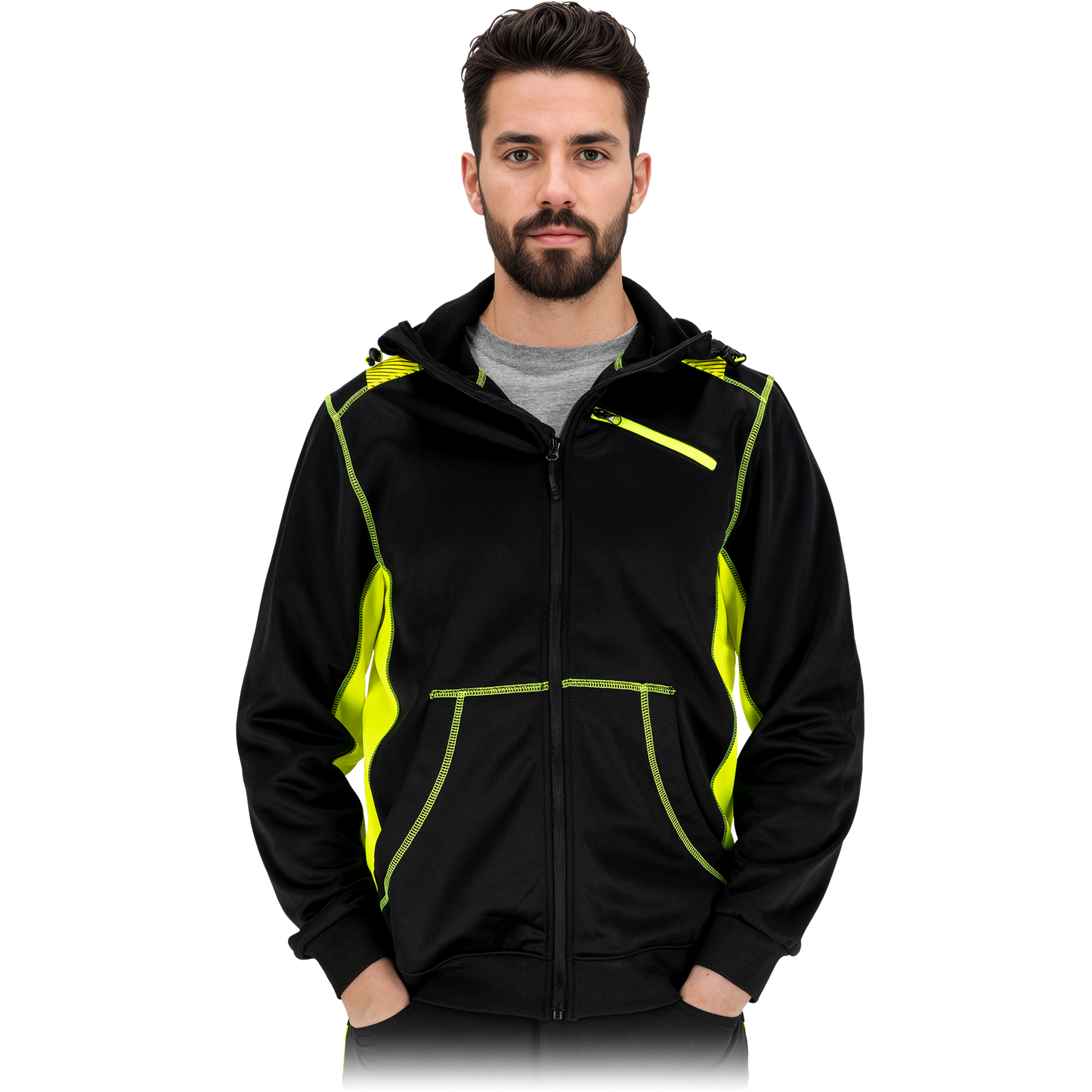 Kokybiškas džemperis ORRO, su kapišonu ir flisu vidinėje pusėje