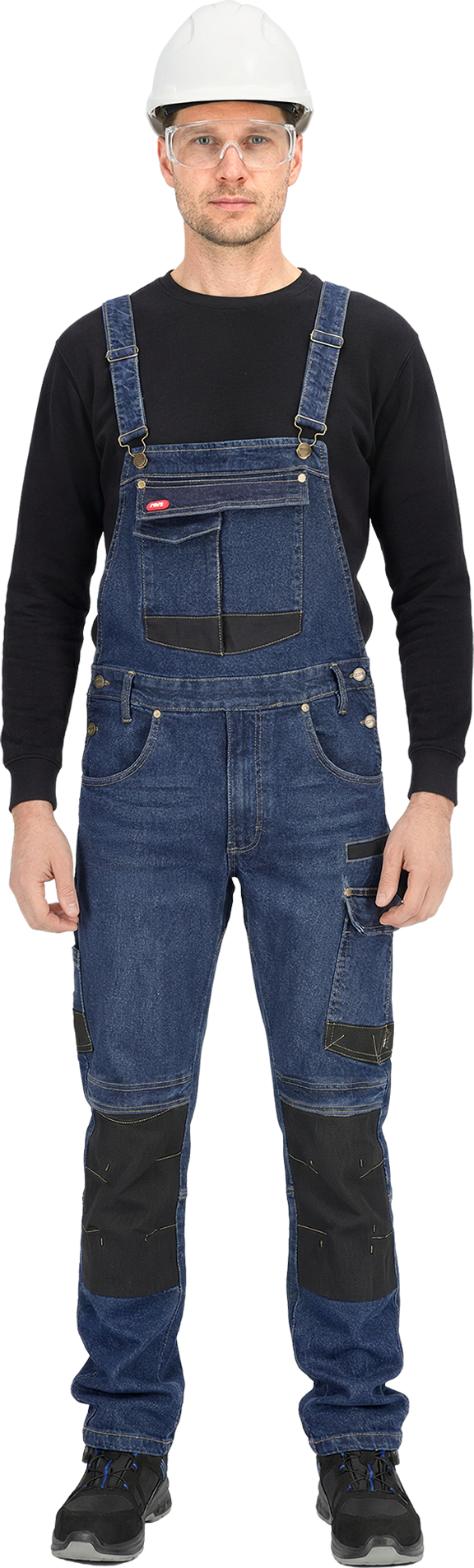 Elastingas dartbo puskombinezonis JEANS, su sustiprintomis Cordura medžiagos detalėmis