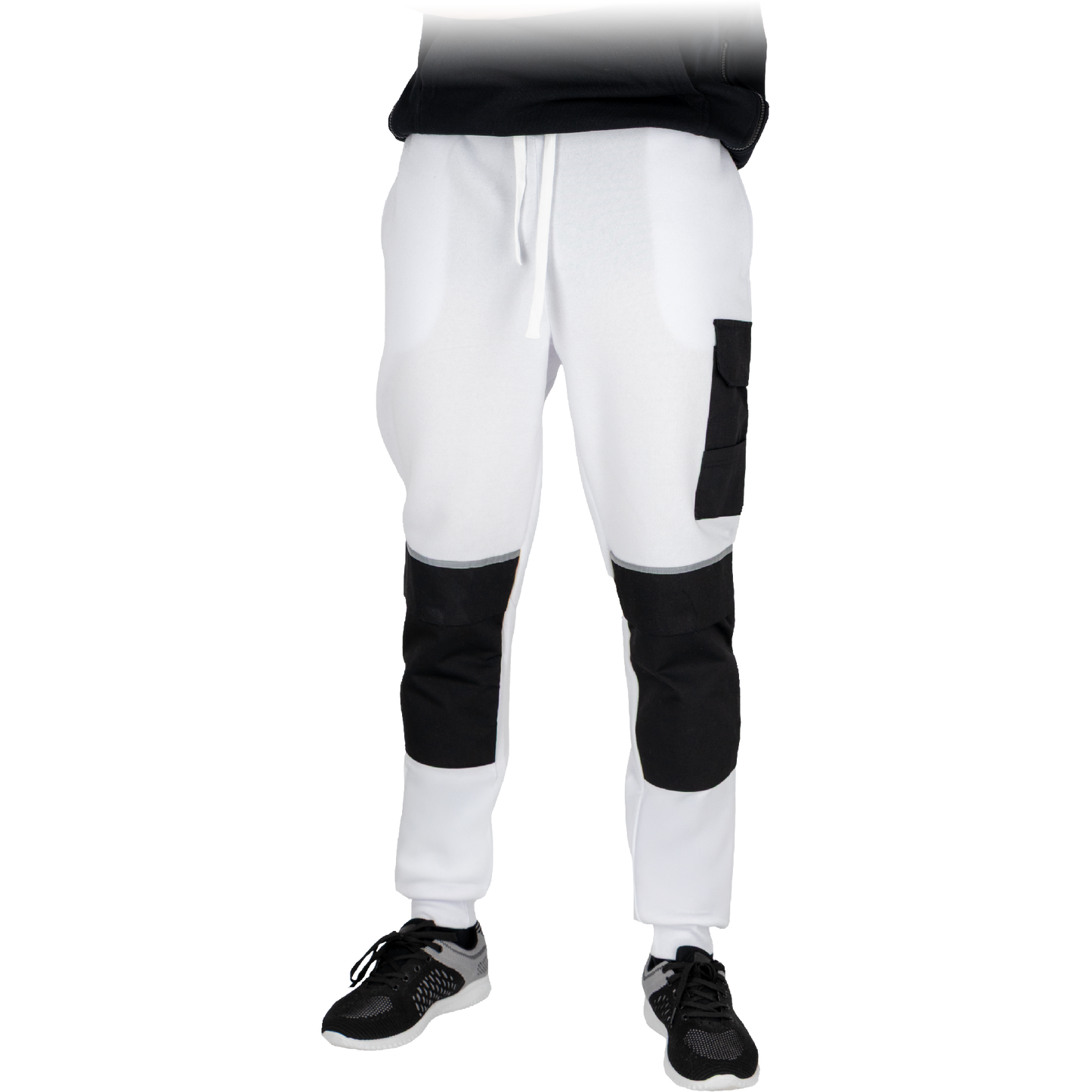 Universalios sportinio stiliaus kelnės BUZON, baltos spalvos