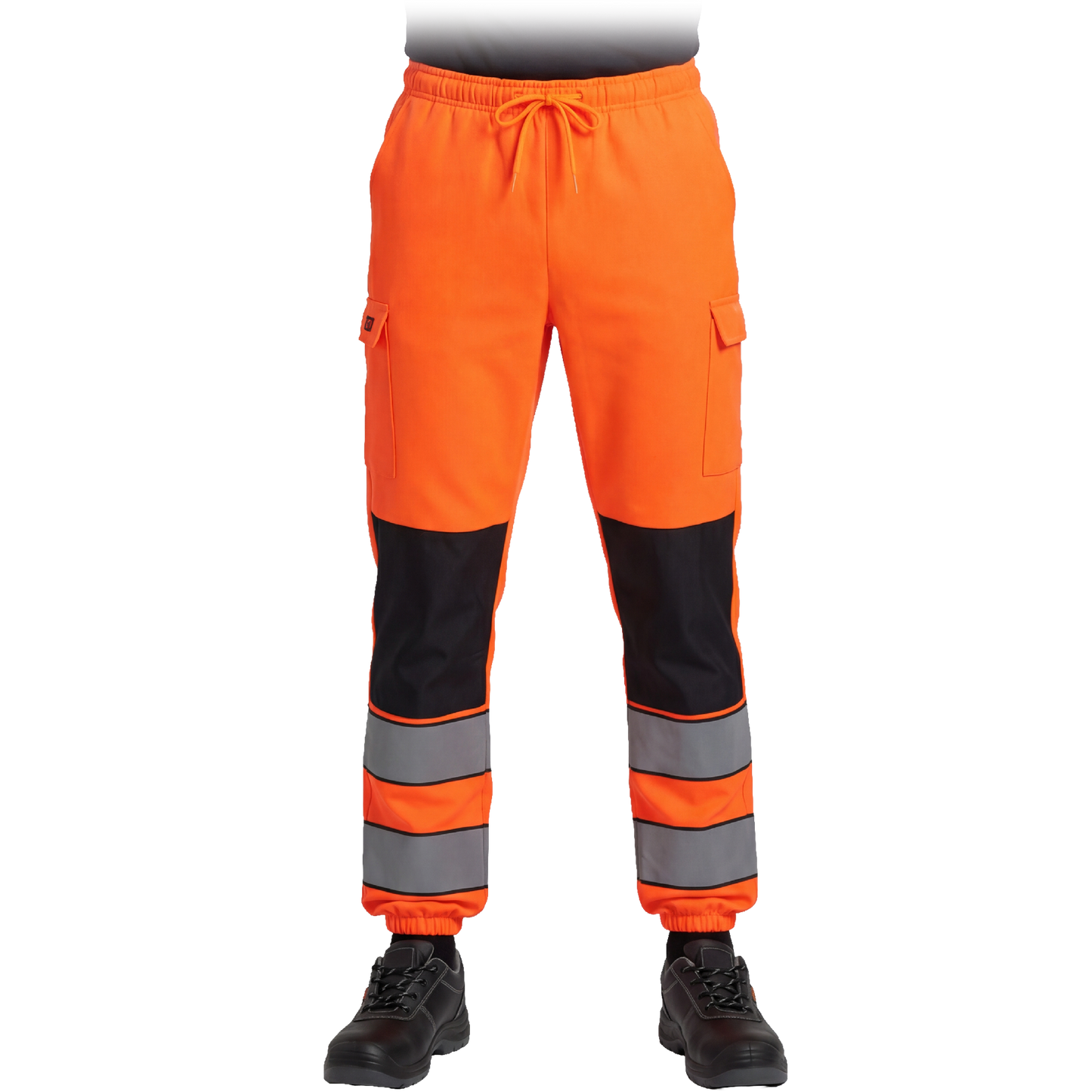 Darbo kelnės su atšvaitais LUMIS, EN ISO 20471 (1 klasė), oranžinės spalvos