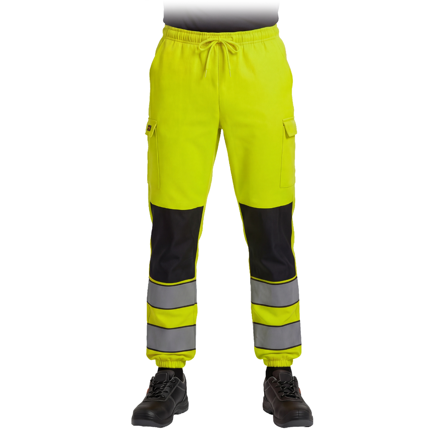 Darbo kelnės su atšvaitais LUMIS, EN ISO 20471 (1 klasė), geltonos spalvos