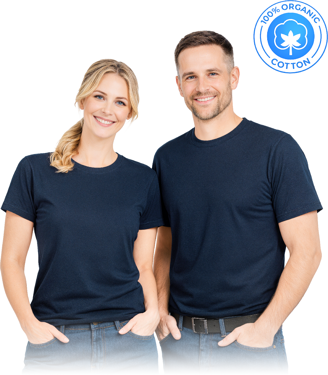 Universalūs marškinėliai PURE, iš 100 % organinės medvilnės (180–190 g/m²), mėlynos spalvos