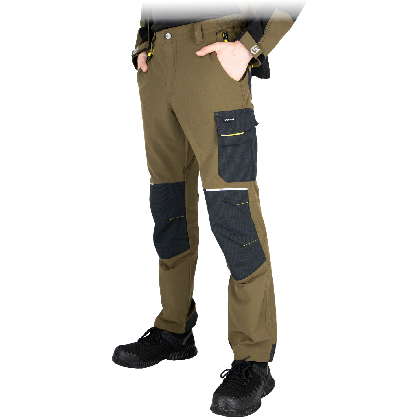 Elastingos ir modernios darbo kelnės GREX, su rip-stop sutvirtinimais