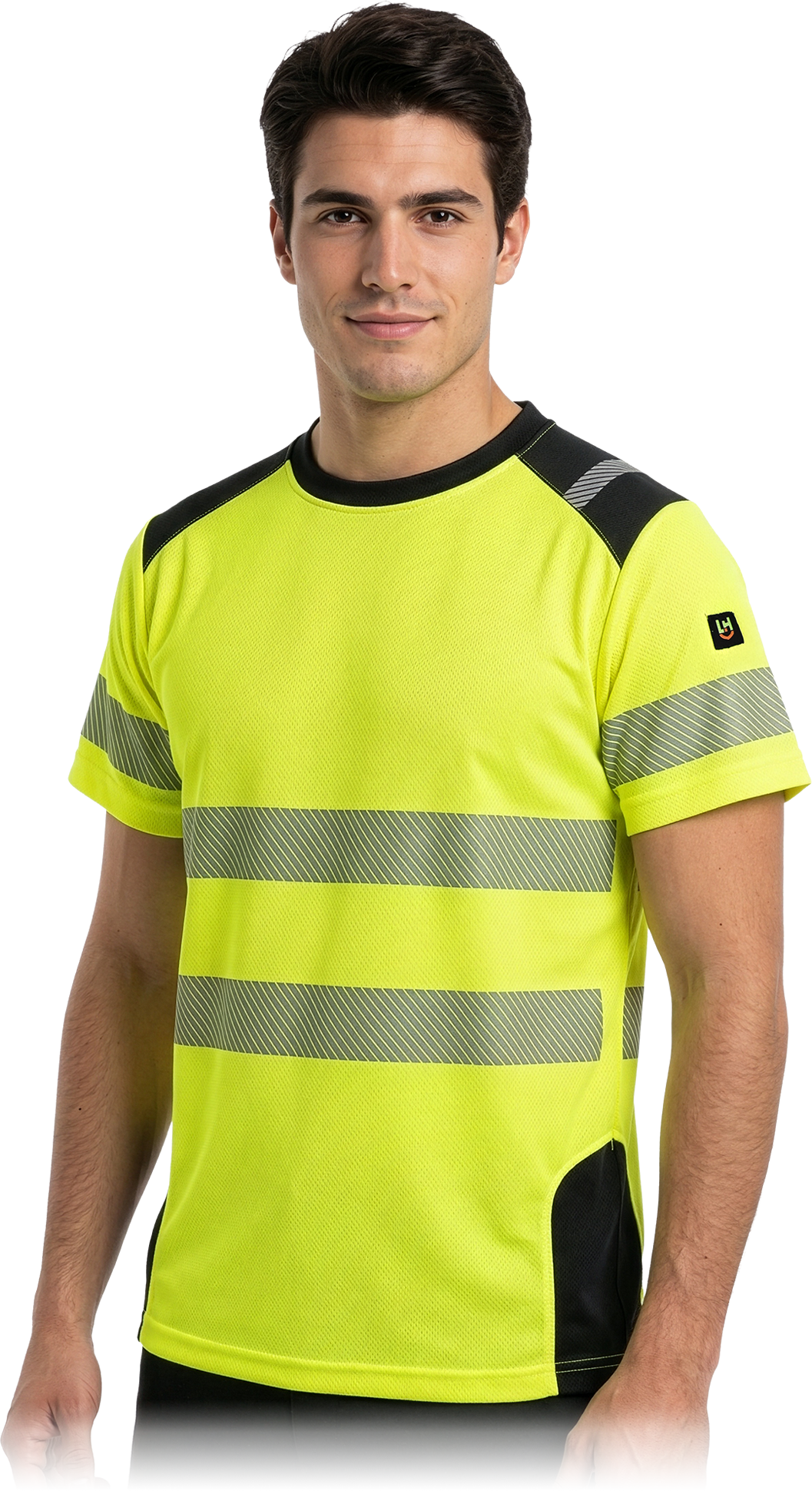Kvėpuojantys, lengvi ir itin gerai matomi Hi-Vis marškinėliai TS-VIS MESH, Geltona spalva