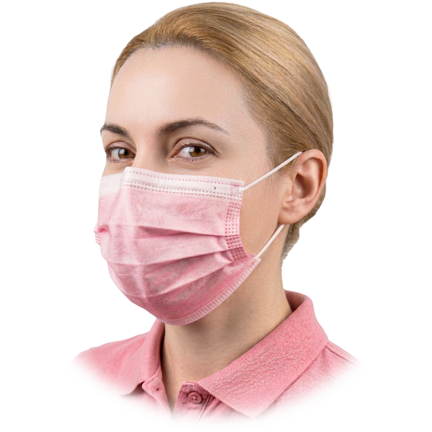 Higieninė kaukė BEAUTY (rožinė, 50 vnt.), sukurta grožio industrijai