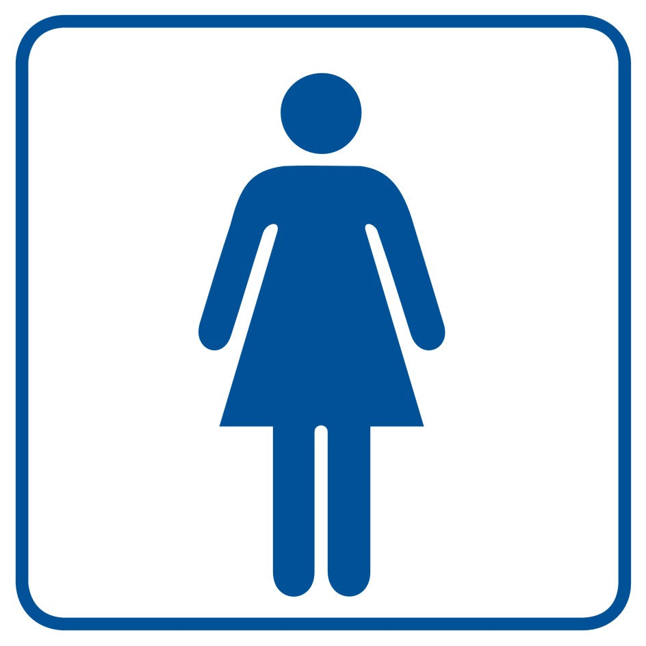 Ženklas „Moterų tualetas“ – RA015 B2 PN, klijuojamas