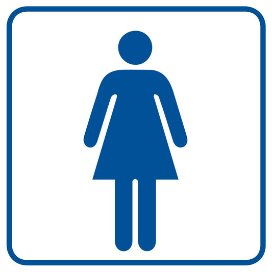 Ženklas „Moterų tualetas“ – RA015 B2 PN, klijuojamas
