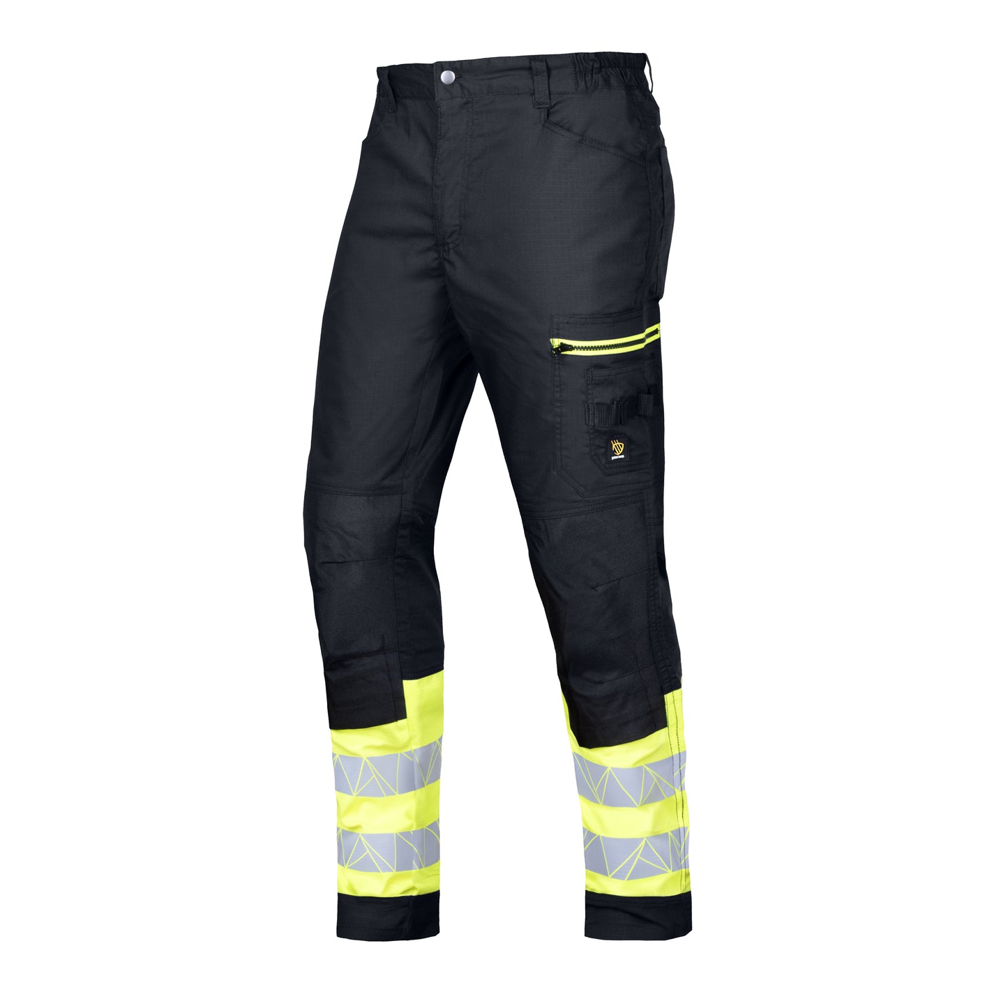 Elastingos darbo kelnės MEGAWORK BLUE, iš elastingo RIP-STOP audinio, ruda spalva