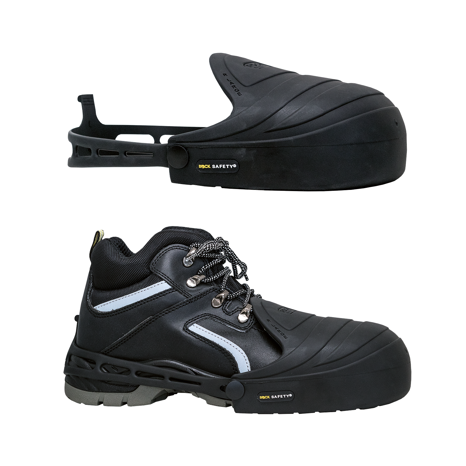 Apsauginiai antbačiai su metaline nosele, pagaminti iš TPR medžiagos, skirti lankytojams gamybos ir sandėliavimo patalpose.  Produktas turi metalinę kojų pirštų apsaugą ir reguliuojamą guminį dirželį. Atitinka EN20345 ir EN20344 standartų reikalavimus, užtikrinantys aukštą saugumo lygį.  Puikiai tinka lankytojams, kuriems reikalinga papildoma apsauga.