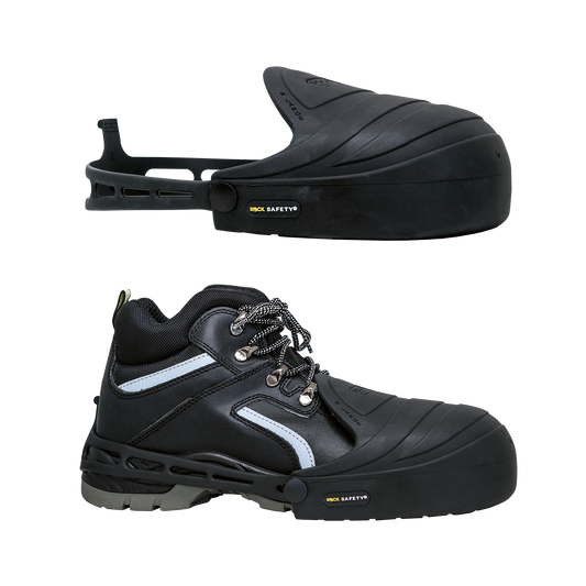 Apsauginiai antbačiai su metaline nosele, pagaminti iš TPR medžiagos, skirti lankytojams gamybos ir sandėliavimo patalpose.  Produktas turi metalinę kojų pirštų apsaugą ir reguliuojamą guminį dirželį. Atitinka EN20345 ir EN20344 standartų reikalavimus, užtikrinantys aukštą saugumo lygį.  Puikiai tinka lankytojams, kuriems reikalinga papildoma apsauga.