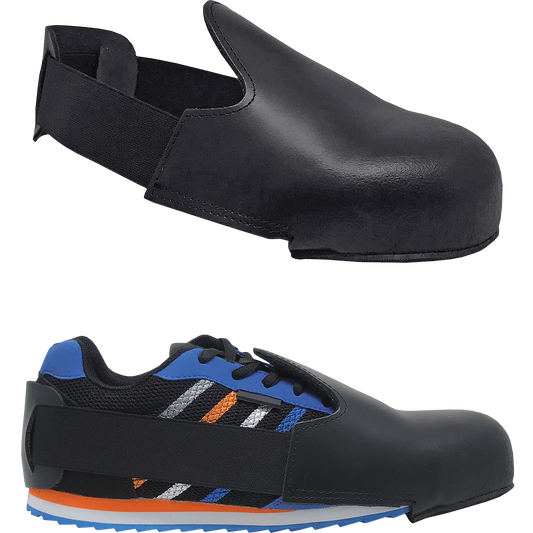 Apsauginiai odiniai antbačiai su metaline nosele, skirti lankytojams gamybos ir sandėliavimo patalpose.   Produktas turi metalinę kojų pirštų apsaugą ir tamprų guminį dirželį.  Atitinka EN ISO 22568-1:2019 ir EN ISO 22568-2:2019 standartų reikalavimus, užtikrinantys aukštą saugumo lygį.  Puikiai tinka lankytojams, kuriems reikalinga papildoma apsauga.