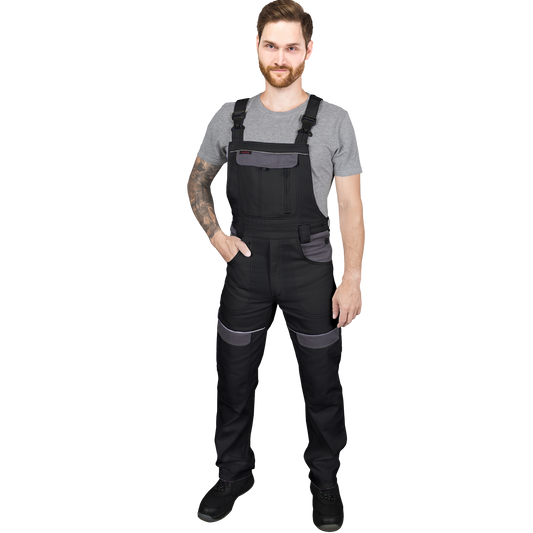 Medvilninis puskombinezonis CORTON, juodos spalvos