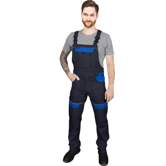 Medvilninis puskombinezonis CORTON, tamsiai mėlynos spalvos