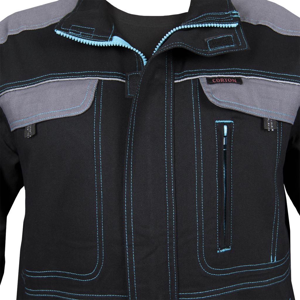 Medvilninis darbo švarkas CORTON BLACK