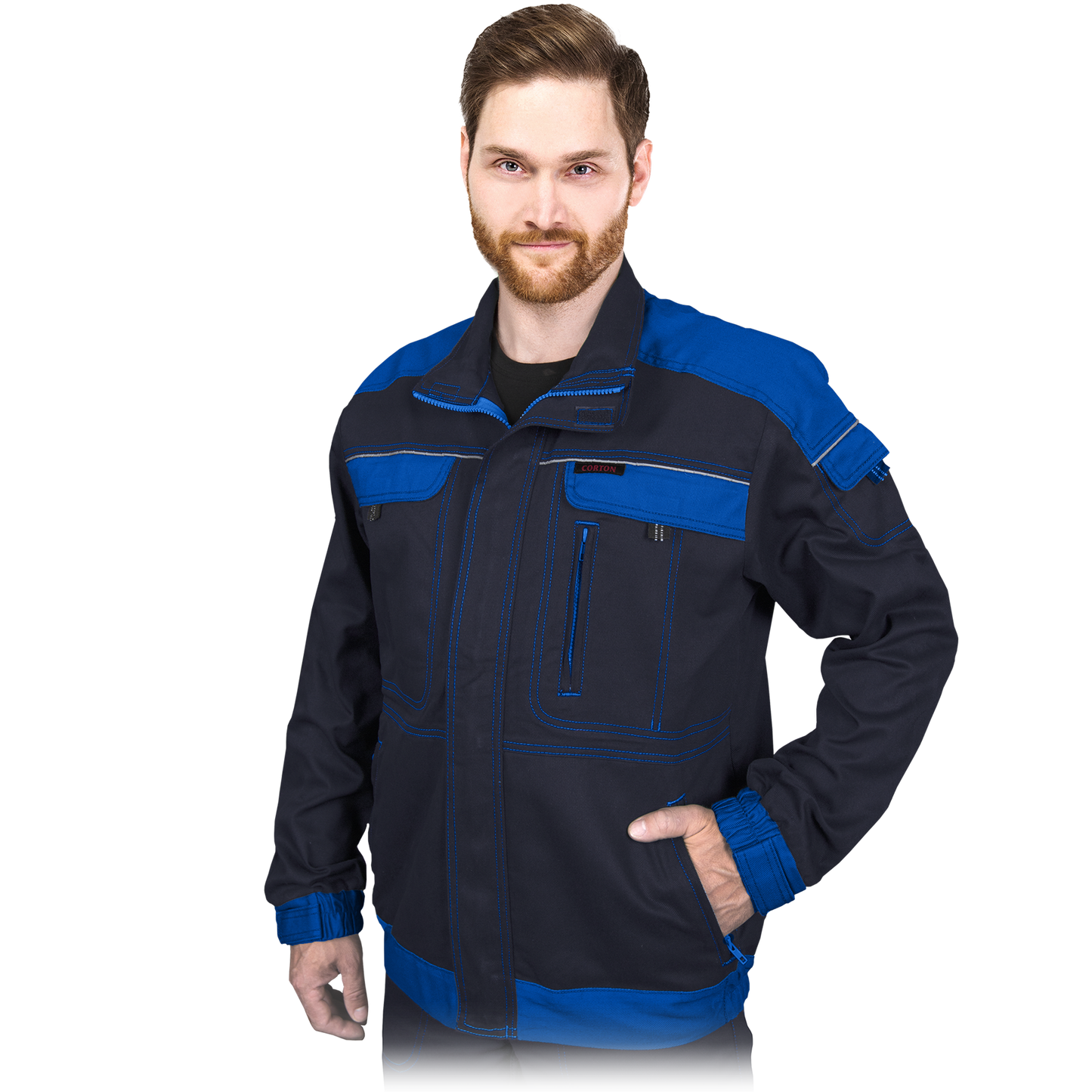 Medvilninis darbo švarkas CORTON BLUE