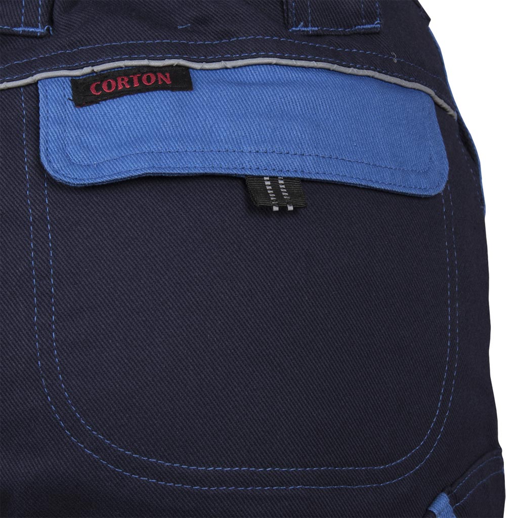 Women's cotton shorts with suspenders CORTON, blue