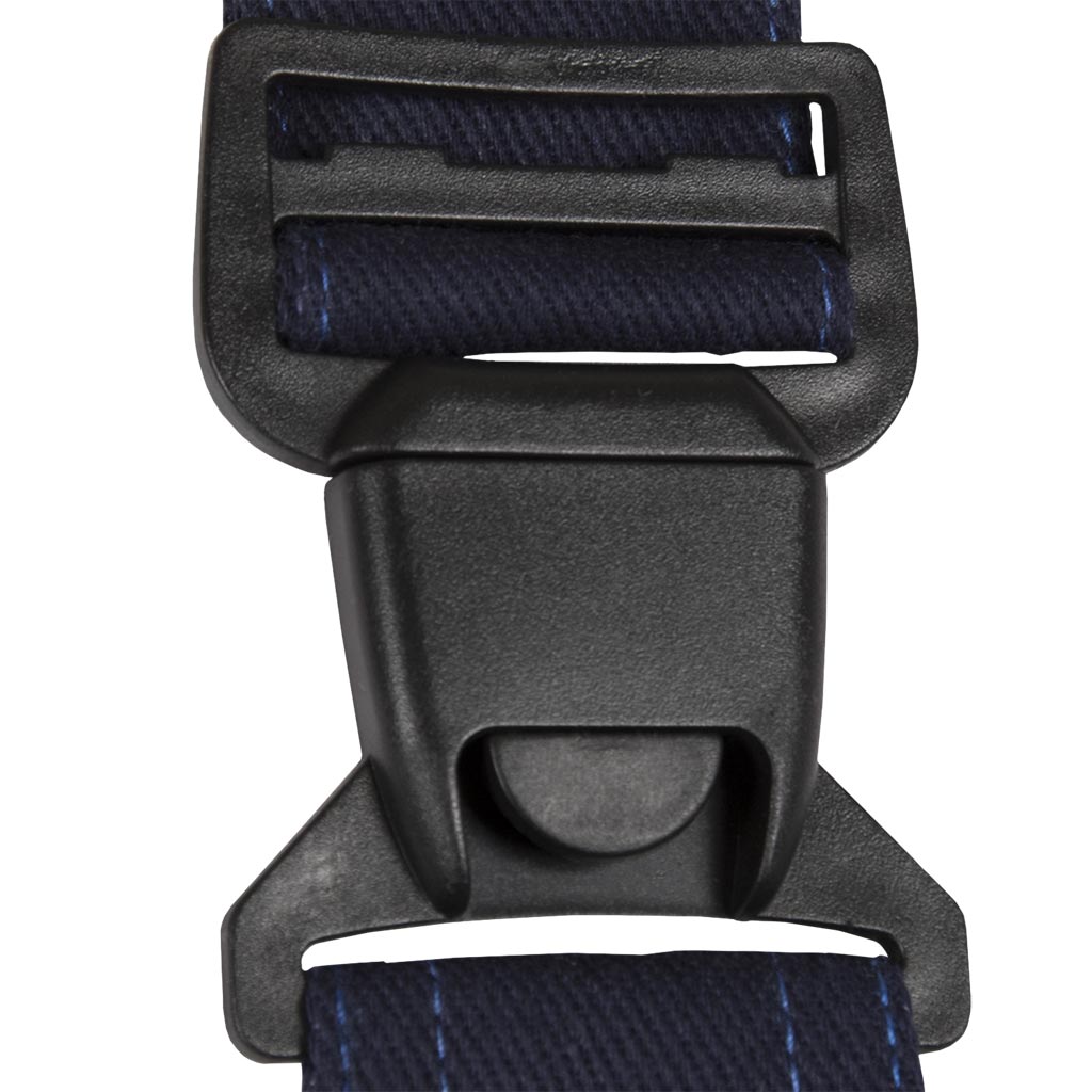 Women's cotton shorts with suspenders CORTON, blue