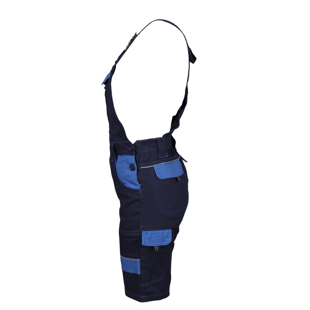 Women's cotton shorts with suspenders CORTON, blue