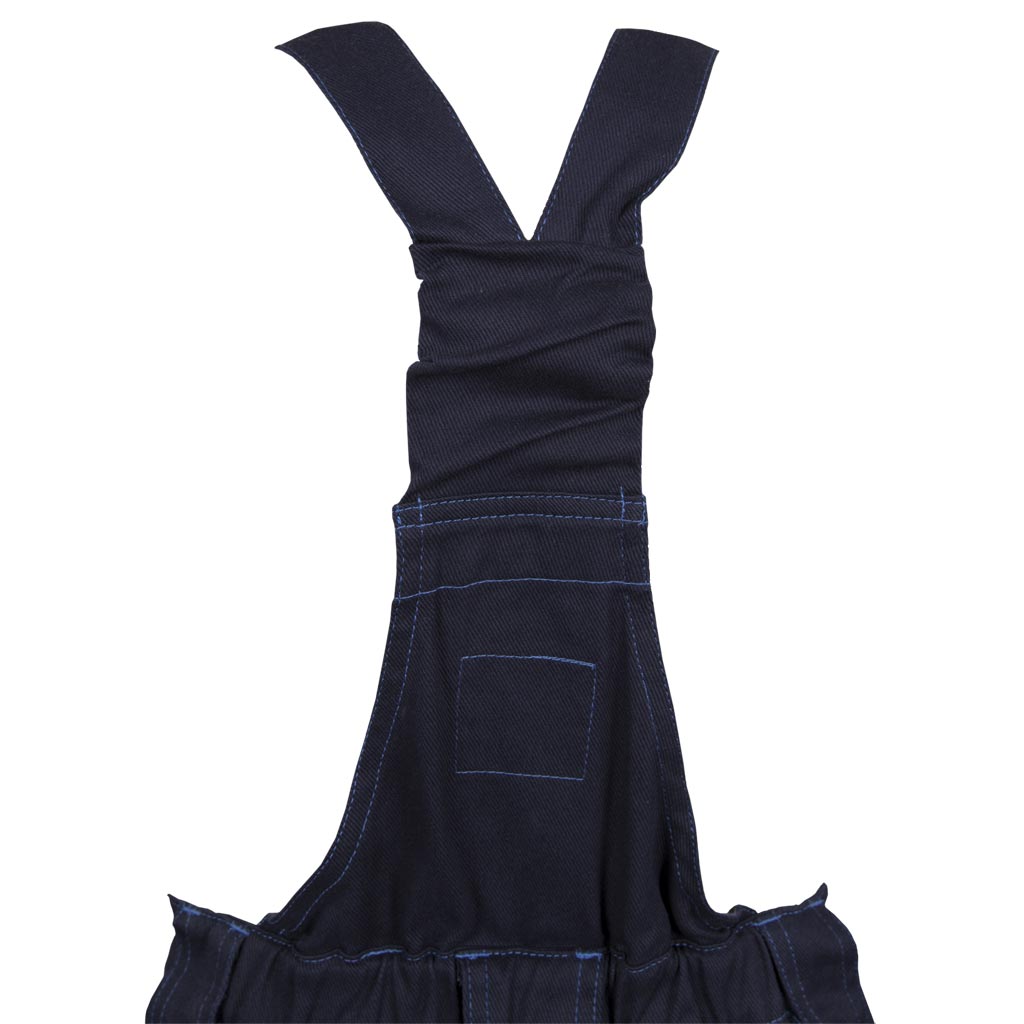 Women's cotton shorts with suspenders CORTON, blue