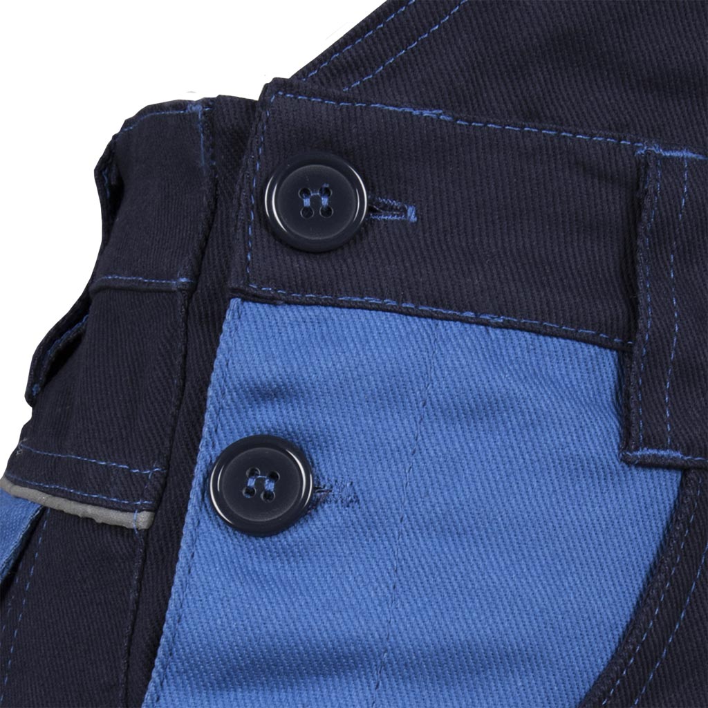 Women's cotton shorts with suspenders CORTON, blue