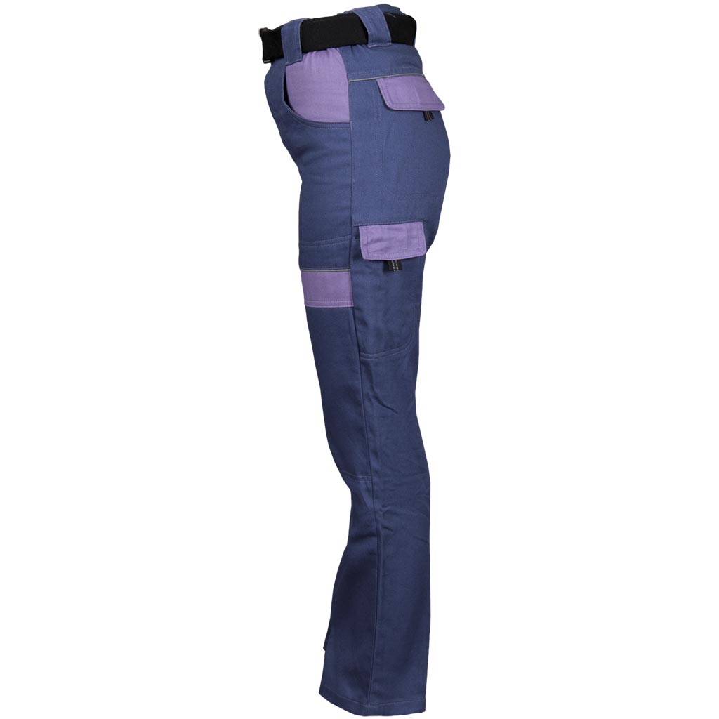 Women's solid cotton trousers CORTON, gray