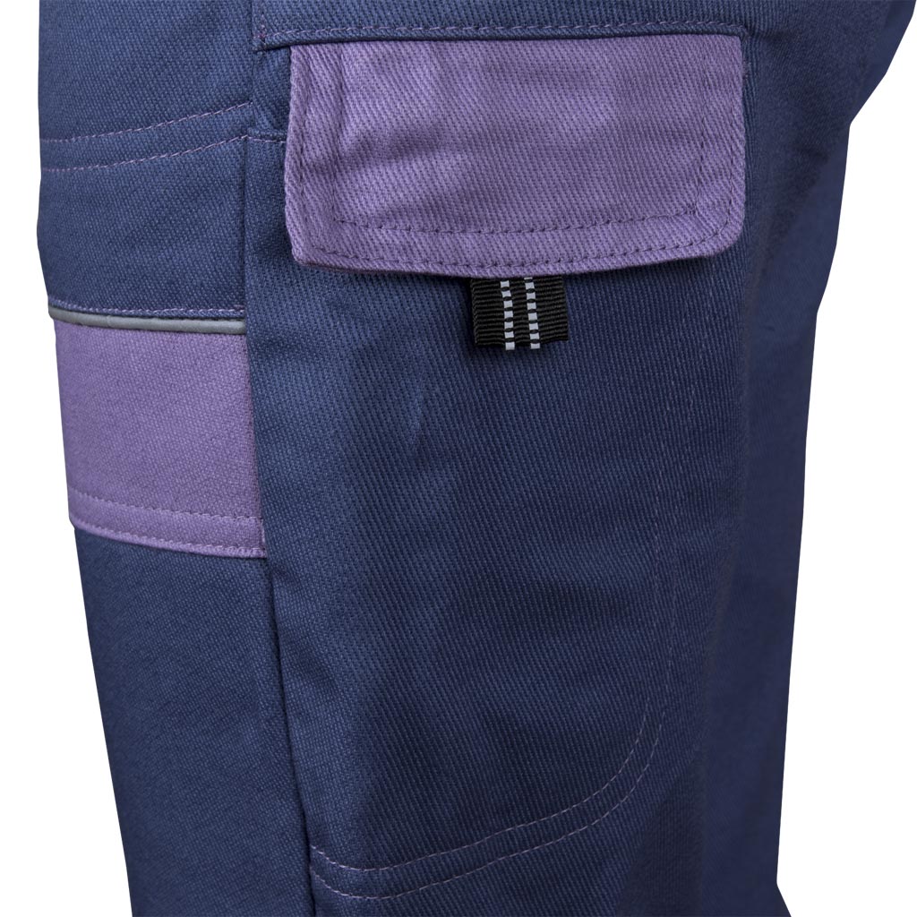 Women's solid cotton trousers CORTON, dark blue