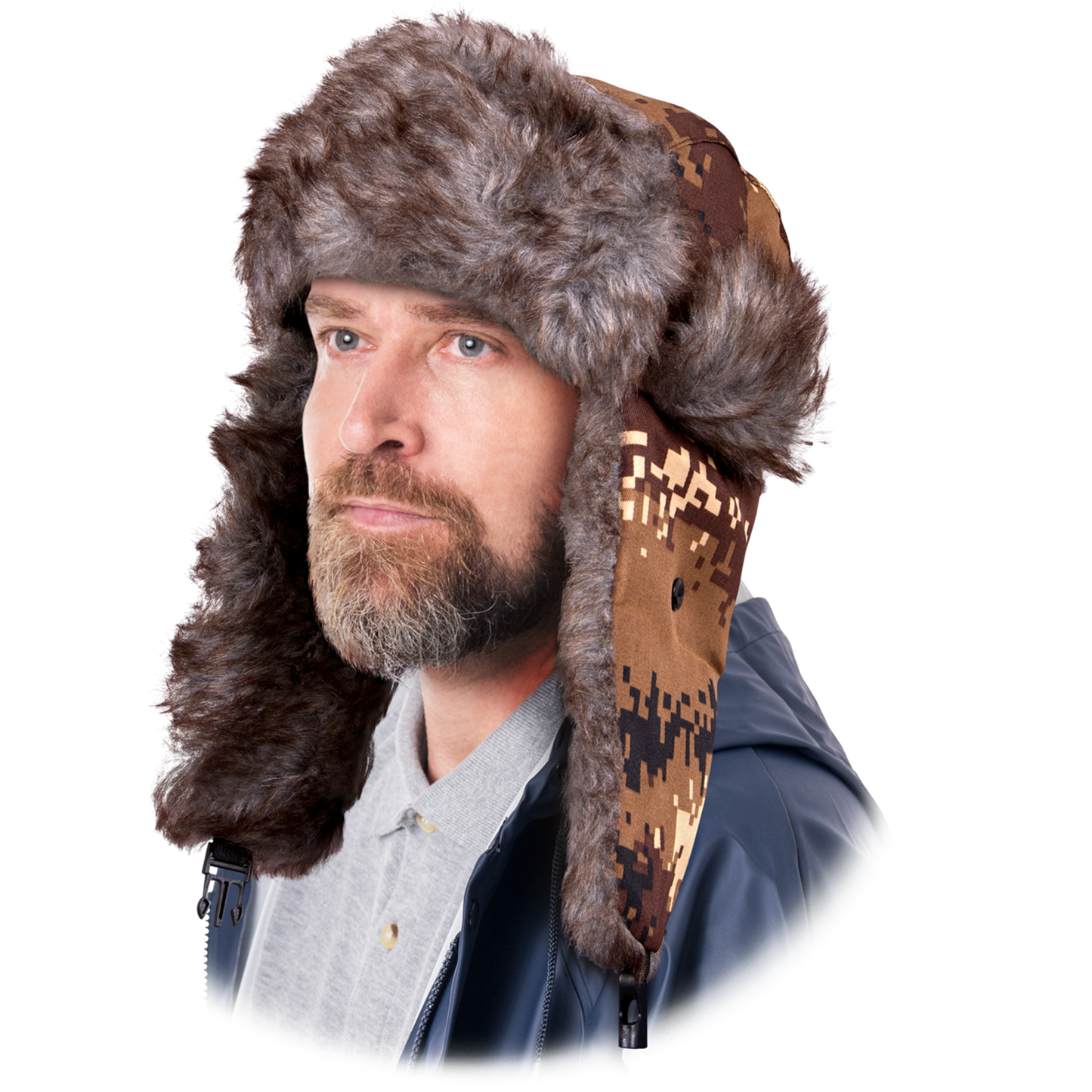 Winter hat PIXEL BROWN