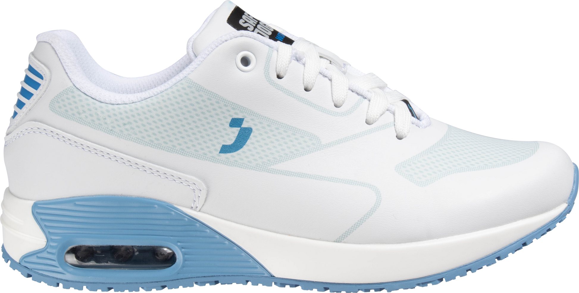 Apsauginė Nosis: Nėra Pamušalas: Tinklelis (Mesh) Pado Įdėklas: SJ putplasčio įdėklas Viršus: Sintetinė oda Padas: PU/gumos (NBR) Kategorija: O1 / ESD, SRC Dydžių Diapazonas: EU 35-42 Batų Svoris: 0.328 kg (pavyzdžio dydis 38) Normos: ASTM F2892:2018, EN ISO 20347:2012