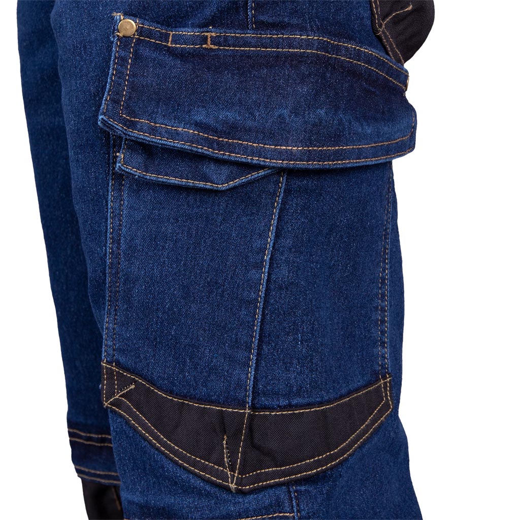 Elastingi džinsiniai darbo šortai JEAN BLUE