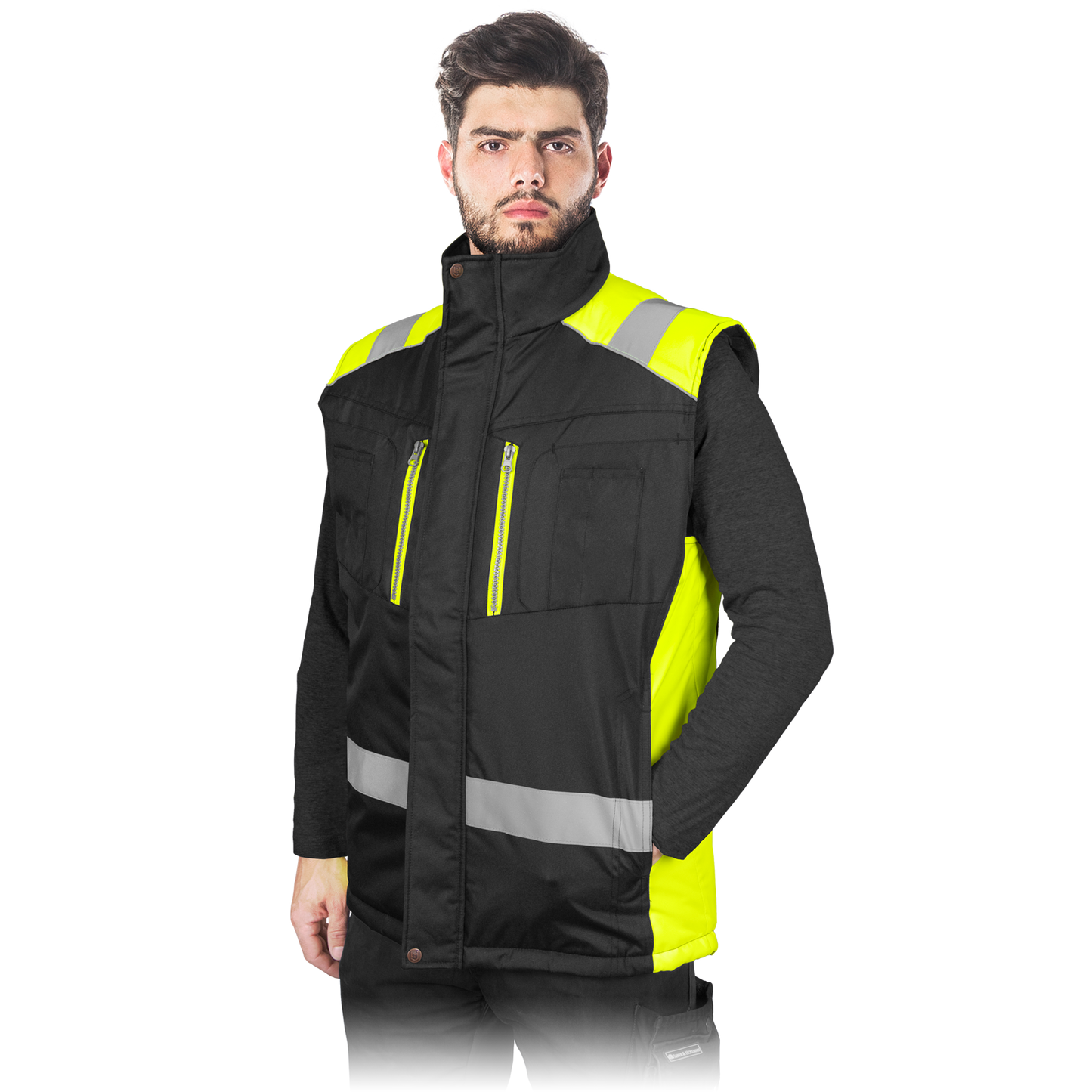 Neperšlampanti šilta liemenė darbui ASKER YELLOW, geltonos spalvos