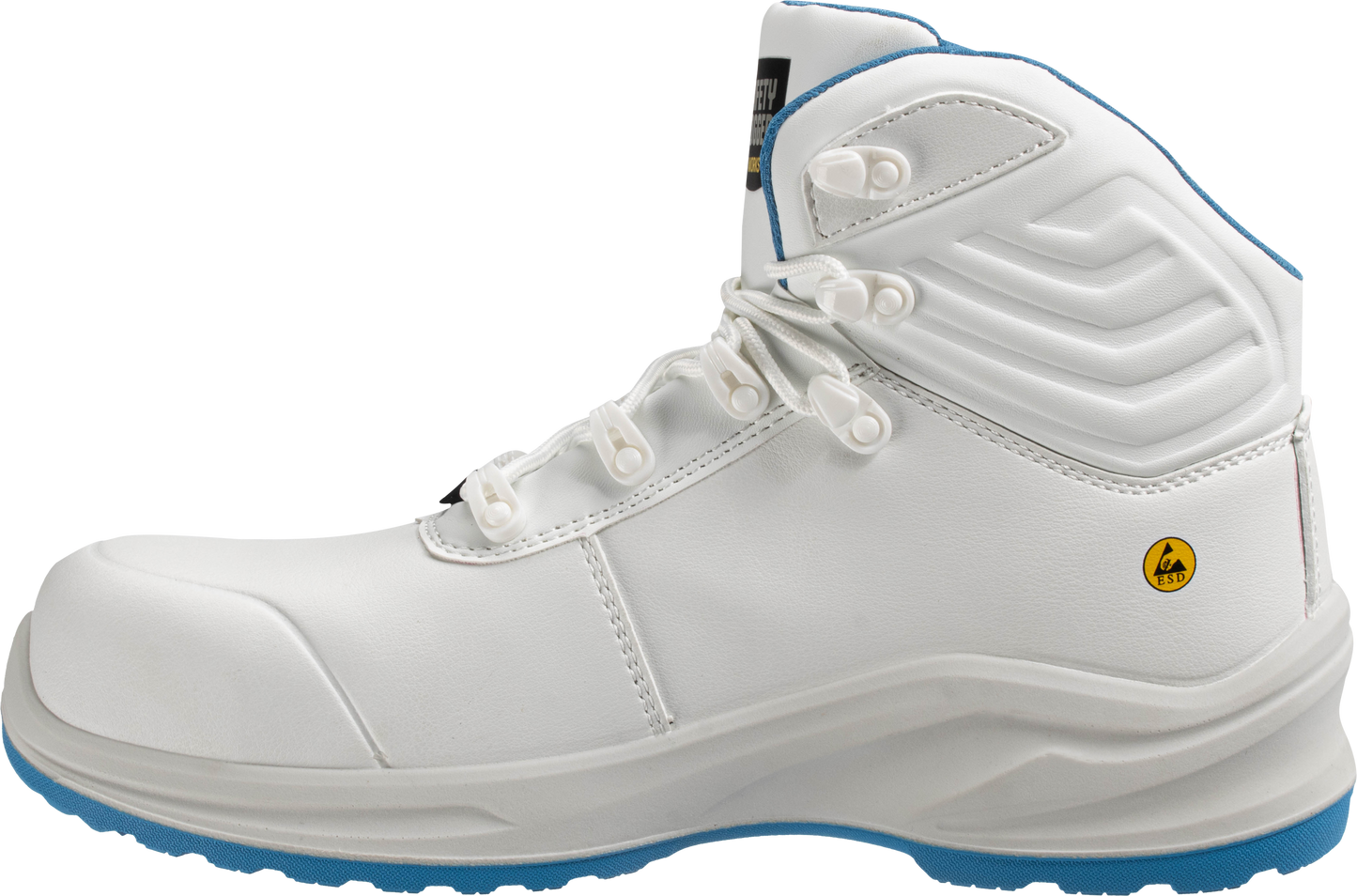 Ypatingai patogūs ir kokybiški odiniai darbo batai MODULO PURE WHITE MID, S3S SR HI CI SC ESD FO