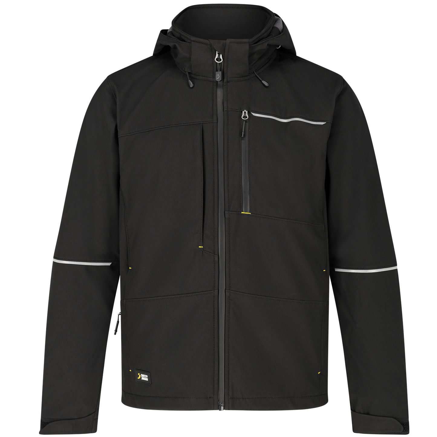Moderni ir funkcionali striukė SJ OAK SOFTSHELL, atsparumas vandeniui 10 000 mm, juoda spalva
