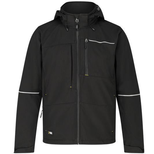 Moderni ir funkcionali striukė SJ OAK SOFTSHELL, atsparumas vandeniui 10 000 mm, juoda spalva