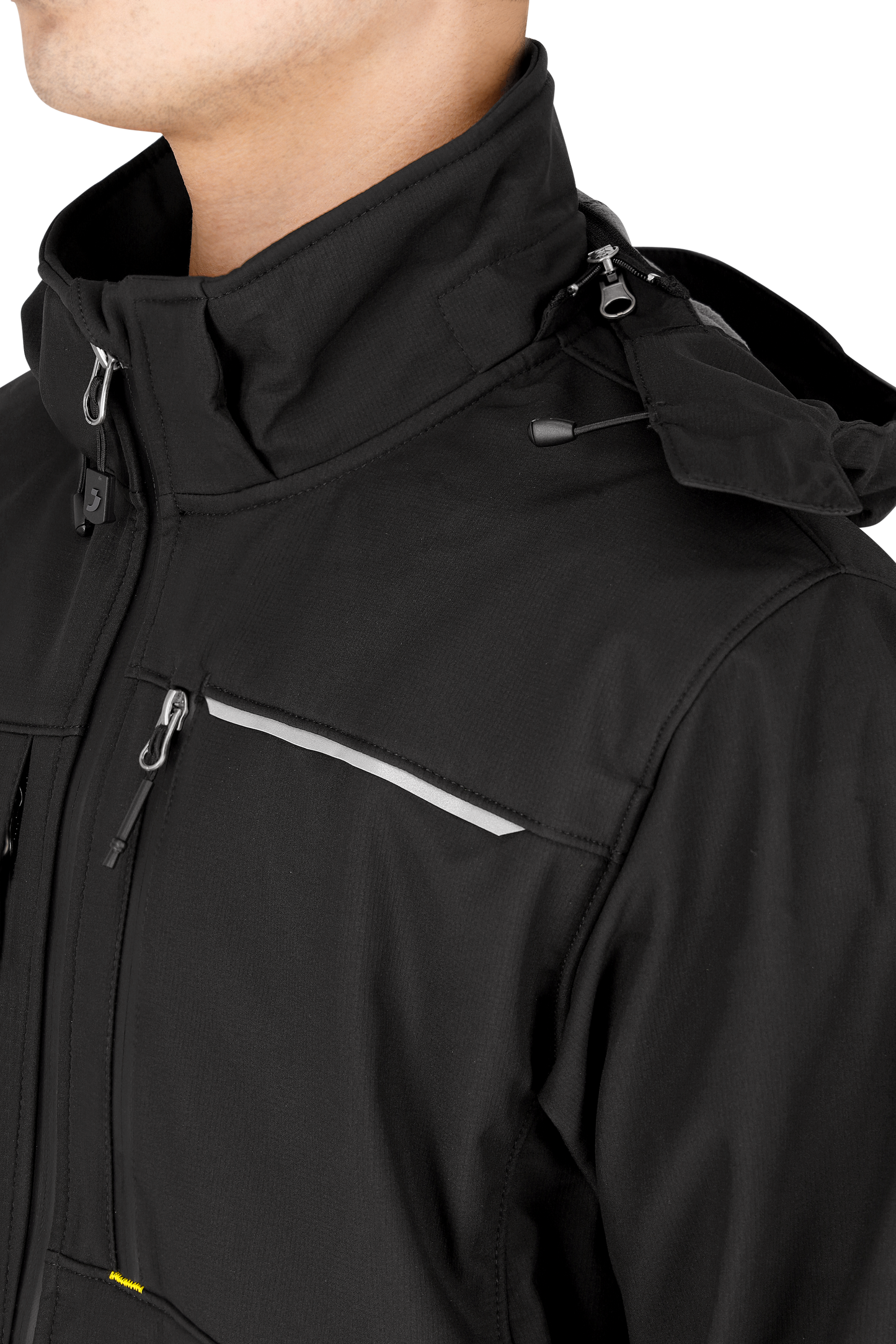 Moderni ir funkcionali striukė SJ OAK SOFTSHELL, atsparumas vandeniui 10 000 mm, juoda spalva