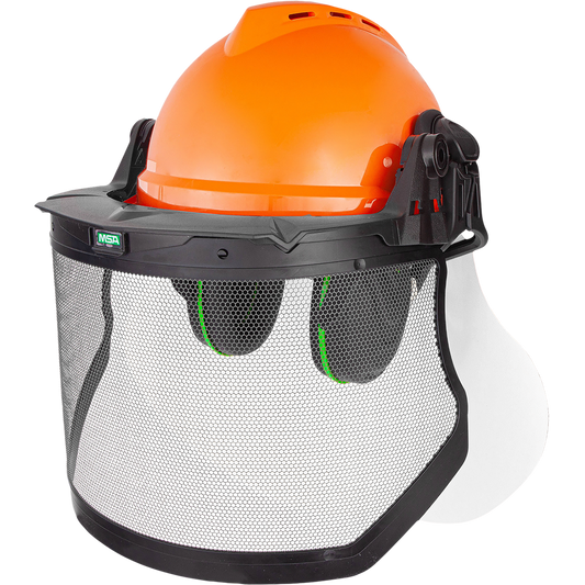 Profesionalus miško darbams skirtas apsauginis šalmo rinkinys MSA Forestry Kit