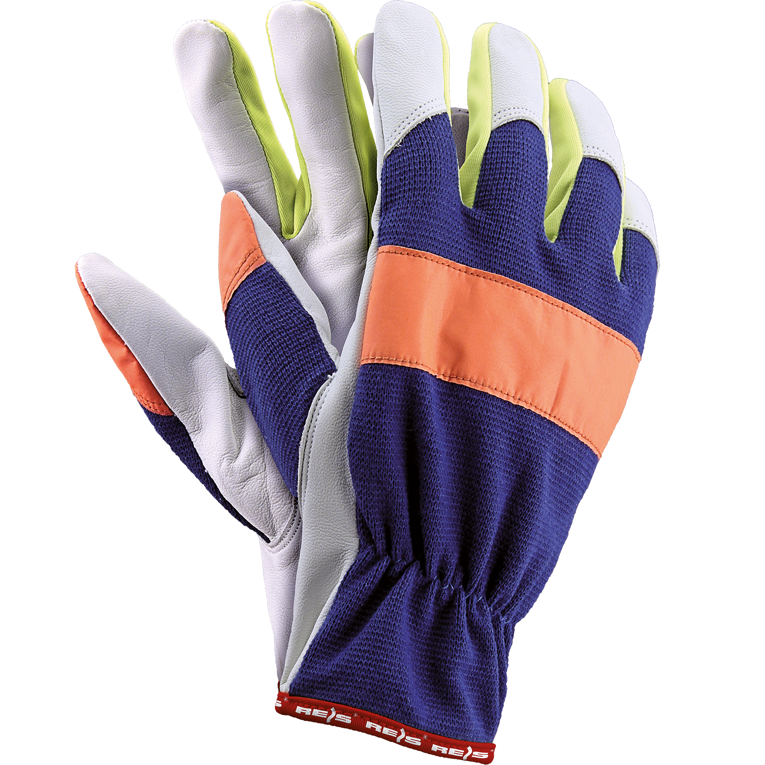 Pagrindinės savybės:  Medžiaga: delno dalis iš aukštos kokybės ožkos odos  Atitinka EN420 standartą Dydis: 10 (XL)  Medžiagos ir Dizainas:  Pagamintos iš baltos grūdėtos ožkos odos, garantuojančios ilgaamžiškumą ir patogumą. Pirštinės viršus pagamintas iš tampraus tamsiai mėlyno audinio, kuris leidžia pirštinėms geriau priglusti prie rankos. Viena odos dalis visai rankai sukuria patogią laikymo zoną, didinant atsparumą dėvėjimuisi ir trinčiai.