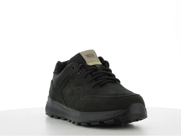 Neperšlampantys odiniai žygio batai STEADY LOW, juoda spalva